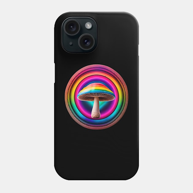 Rainbow Mushroom - Shaggy Base Phone Case by Xie