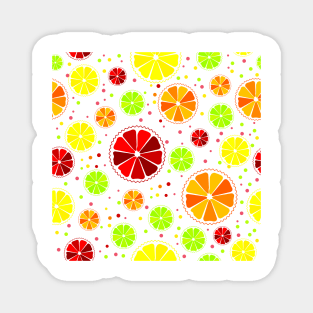 Bright Citrus Pattern Magnet