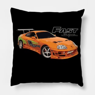 supra fast car a80 toyota Pillow