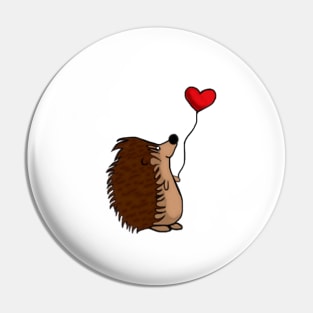 Hedgehog With Balloon Pin