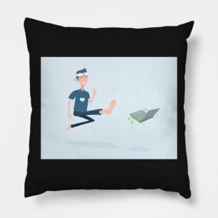 Kung Fu Guy kicks a PC Pillow