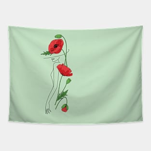 Red Poppy Tapestry