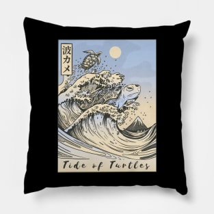 Tide of Turtles - Wave Pillow