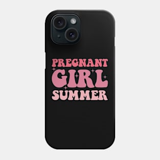 Pregnant Girl Summer Pregnancy Reveal Retro Vintage Phone Case