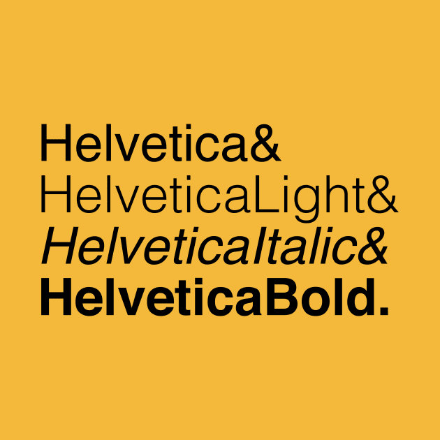 Helvetica List by LazyDayGalaxy