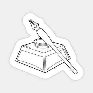 Pen and Ink Line Icon Magnet