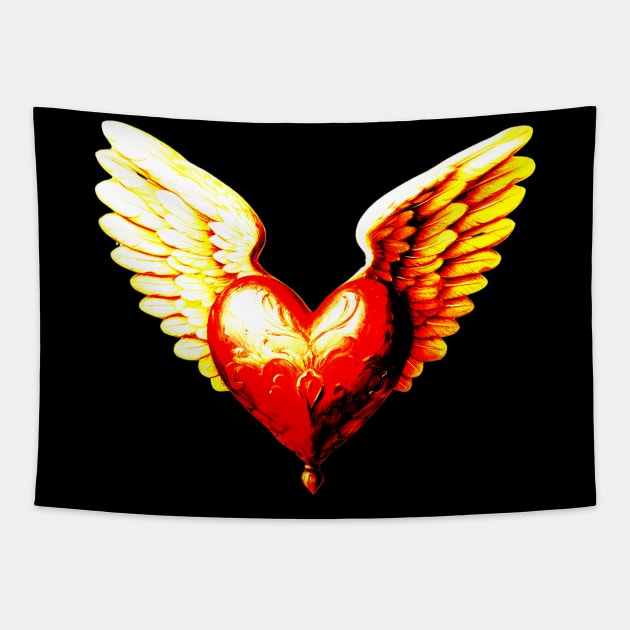 Winged Heart Tapestry by emma17