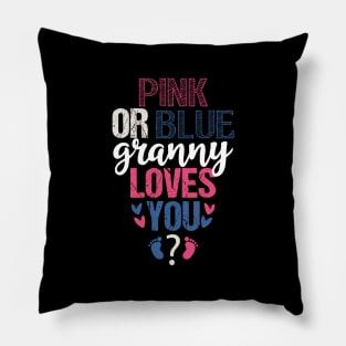 Pink or blue Granny loves you Pillow