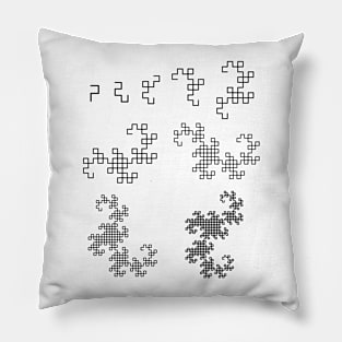 Dragon fractal [black] Pillow