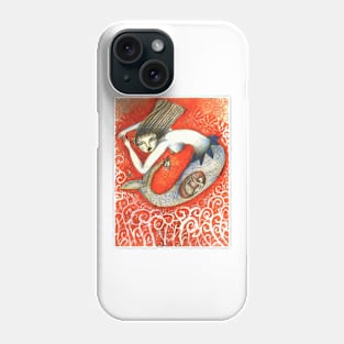 Sirena en Rojo Phone Case