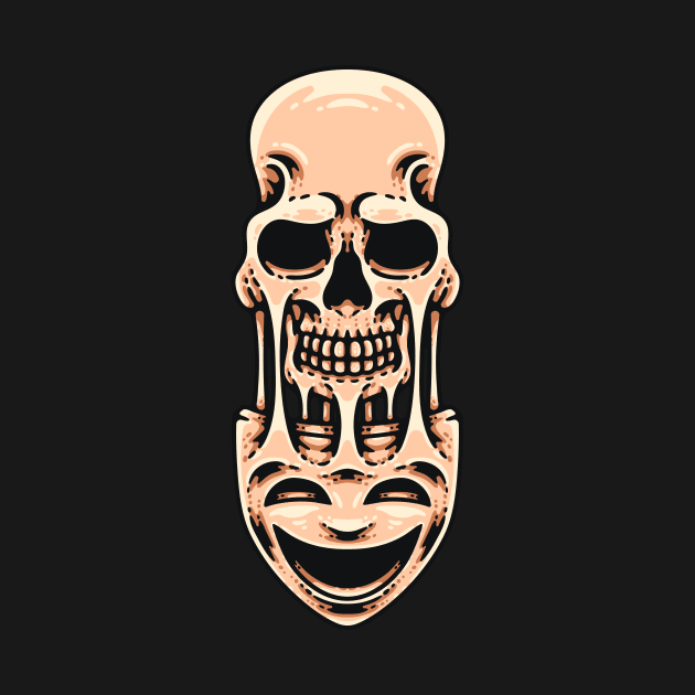 Skull And Mask by FunSillyShop