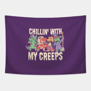 Halloween Animal Friends Tapestry