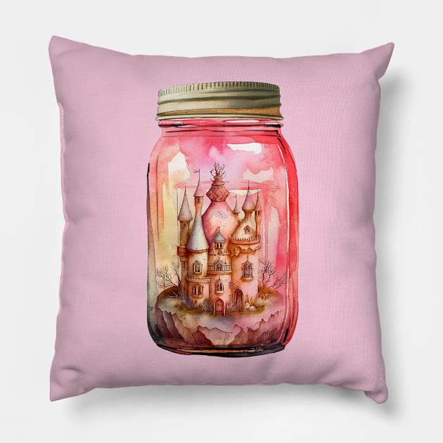 Jar Castle Pillow by ginkelmier