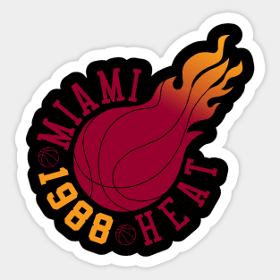 Miami Heat Sticker by Qori Laksita - Pixels Merch