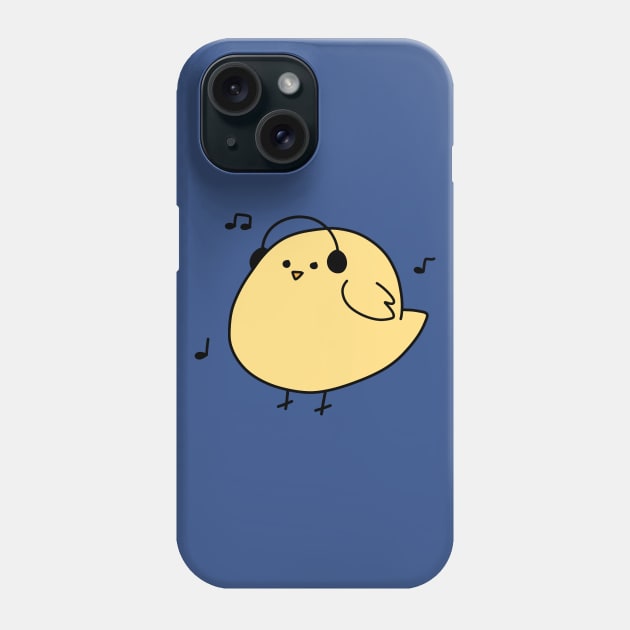 Headphones Yellow Bird Phone Case by saradaboru