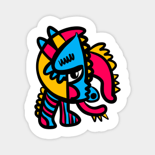 Aztec Pop Art Graffiti Creature Magnet