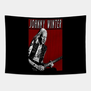 Retro Vintage Johnny Winter Tapestry