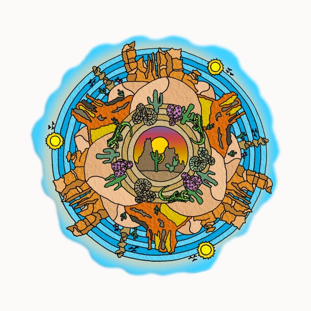 Desert Southwest Themed Mandala by gorff