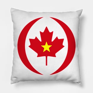 Canadian Vietnamese Multinational Patriot Flag Pillow