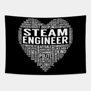 Steam Engineer Heart Tapestry