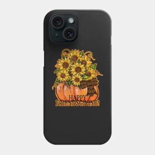 Happy Friendsgiving! | Pumpkin and Sunflowers Phone Case