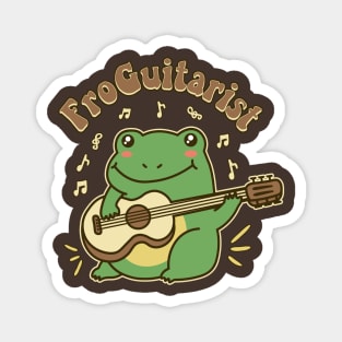 Kawaii Frog Playing Guitar Funny Music Lover Pun Magnet