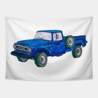 Blue Four-Wheeler Tapestry