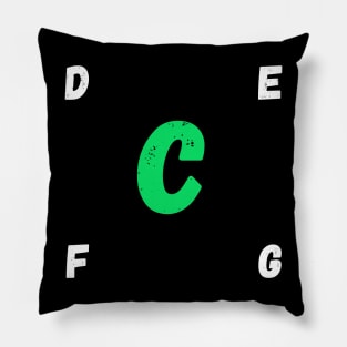 t-shirt with letter C Pillow