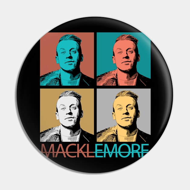 Retro Pop Art Style Macklemore Fan Art Pin by askavivo