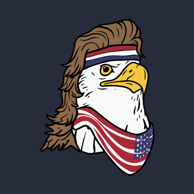 4th of July American Bald Mullet Eagle 'Merica by Nowhereman78