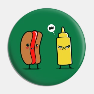 Funny Cute Kawaii Catsup And Mustard Funny Foodie Cartoon Pin