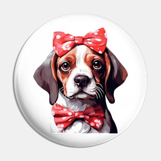 Fancy Beagle Dog Pin