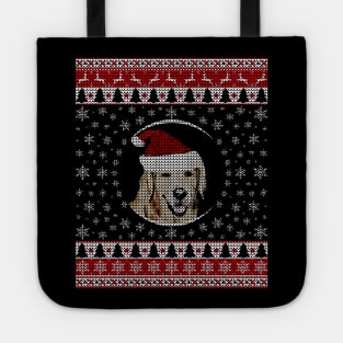 Cute Golden Retriever Christmas Tote