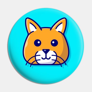 Cute Cat Head Cartoon Vector Icon Illustration (3) Pin