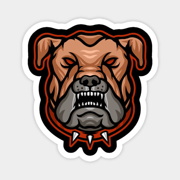 Bulldog Magnet by giggleapin