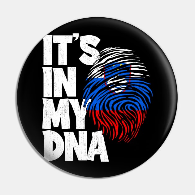 IT'S IN MY DNA Slovenia Flag Men Women Kids Pin by simonStufios