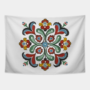 Floral Rosemaling Ornament Tapestry