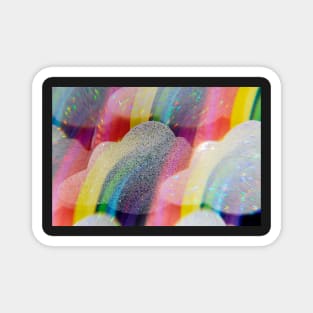 Kaleidoscopic rainbows and clouds Magnet