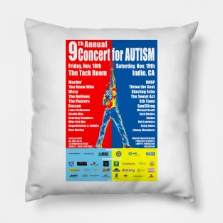 9th Annual Concert for Autism Flyer Tee 2016 Pillow