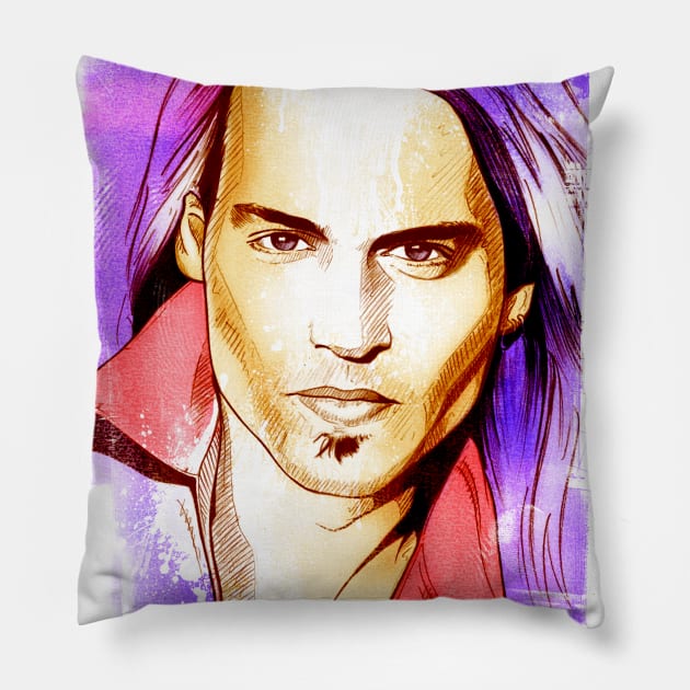 Johnny Depp Pillow by renatodsc