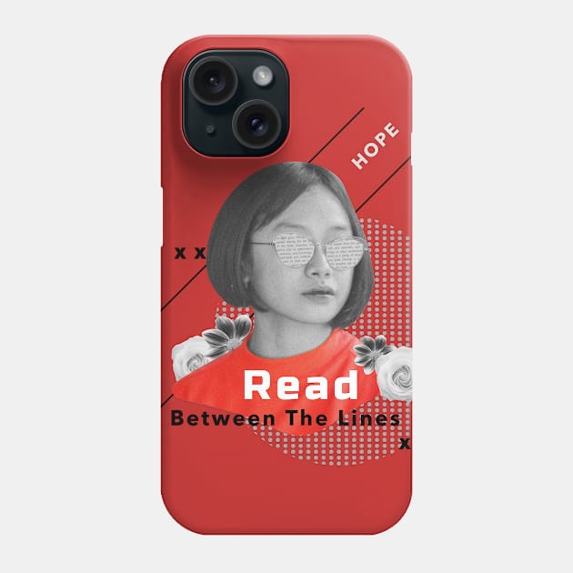 Surreal Woman Read Between the Lines Hidden Message Phone Case by Ken Adams Store