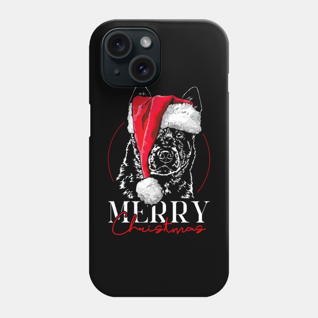 Funny Santa Australian Cattle Dog Merry Christmas dog mom Phone Case by wilsigns