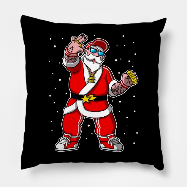 Hipster Santa Claus Pillow by albertocubatas