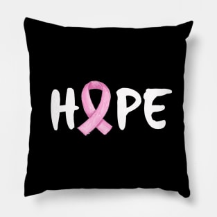 'Hope' Cancer Ribbon Awareness Shirt Pillow