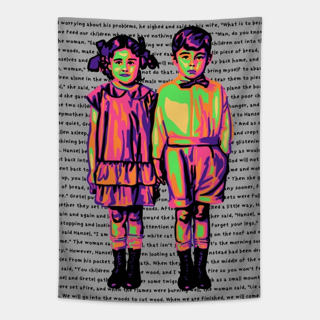 Creepy Hansel and Gretel Tapestry by Slightly Unhinged