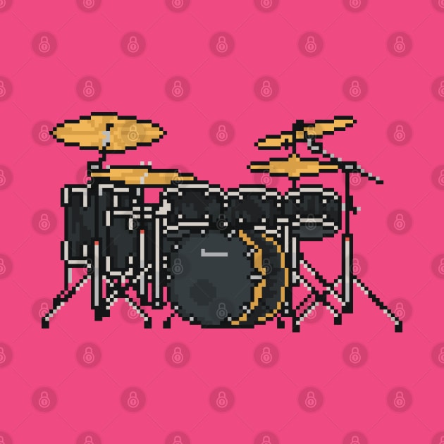 Pixel Black Floyd Drum Set by gkillerb