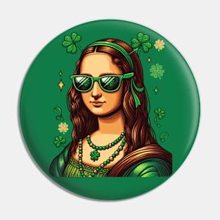 St Patricks Day Mona Lisa Pin