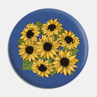 The Sunflower is the National flower of Ukraine Pin