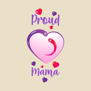 Proud mom heart illustration T-Shirt