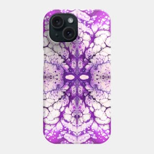 White/Purple Paint Pour Pattern Phone Case